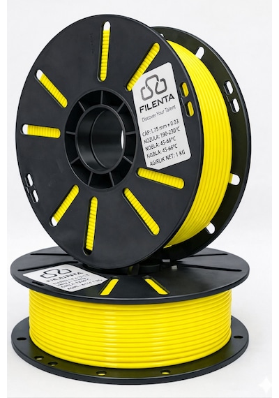Filenta Açık Sarı Pla Premium Filament 1.75mm 1kg