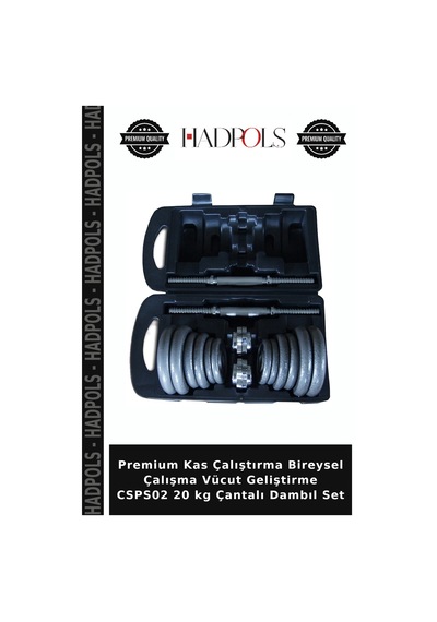 Premium Kas Çalıştırma Bireysel Çalışma Vücut Geliştirme Csps02 20 Kg Çantalı Dambıl Set