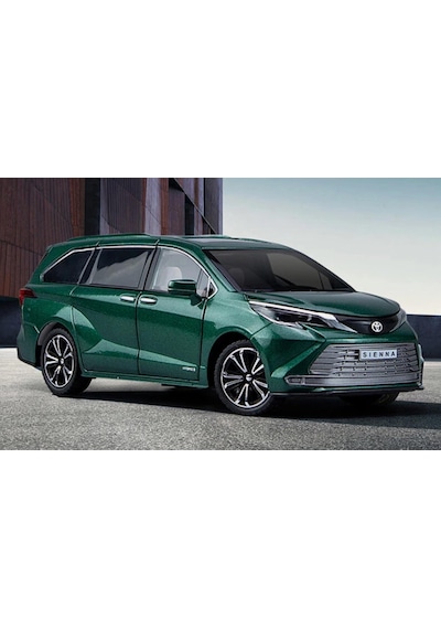 Kutulu Koleksiyon 1 / 24 Ölçek Toyota Sienna Mpv Yeşil Metal Araba