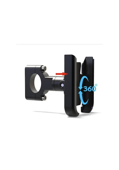 9045808839194 - Cf Moto 450 Sr İçin Aluminyum Darbe Emici Motosiklet İçin Telefon Tutucu Siyah