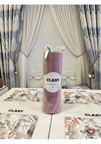 Clasy Minel Tek Kişilik Lastikli Çarşaf Seti Gül Kurusu 100x200 Gül Kurusu