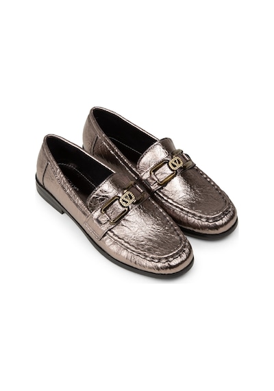 Deery Kadın Platin Toka Detaylı Loafer Ayakkabı - K0040zpltc01