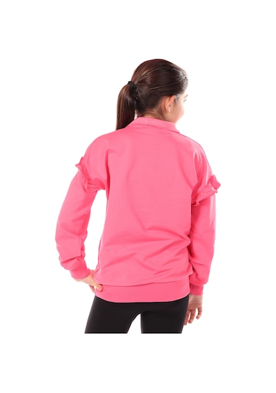 Toontoy Kız Çocuk Nakışlı Sweatshirt Fuşya