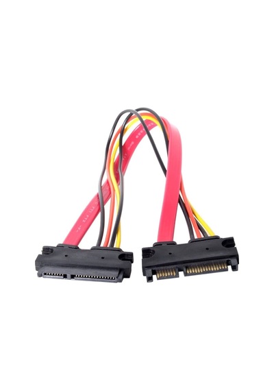 50cm SATA 22 Pin (7+15) Erkek - Dişi Veri ve Güç Uzatma Kablosu