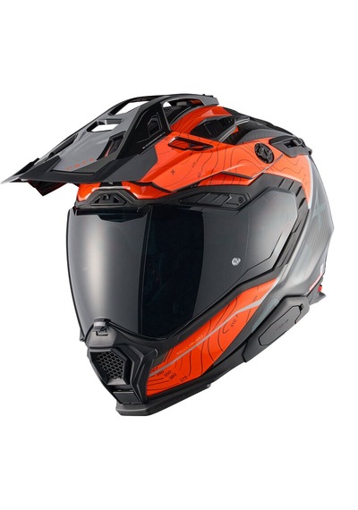 Nexx X.wed 3 Furka Karbon Enduro Motosiklet Kaskı Turuncu-gri