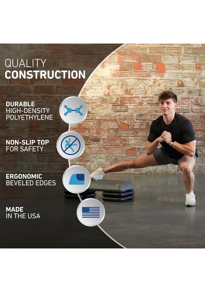 The Step Circuit Size Aerobic Platform, Circuit Size Steppers For Exercise With Risers For Adjustable Home Workout, Stair Stepper For Exercise And Home Gym