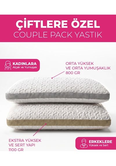 Couple Pack Klimalı Yastık 2 Adet - Çift Yastığı - Klimalı Yastık - Daycool Serisi Diğer