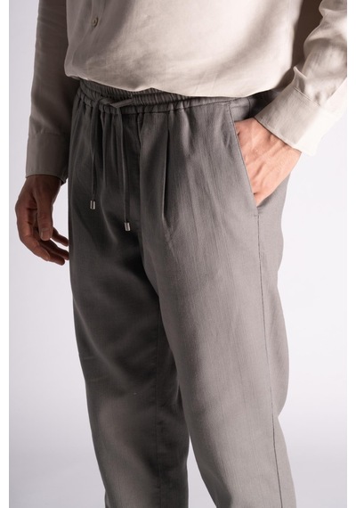 Slim Fit Jogger Bel Pantolon Haki Haki