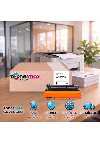 Hp W1470x Çipli Uyumlu Toner 20'li Paket 1 Koli / M610 / M611 / M612 / M634 / M635 / M636