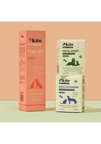 Kito Fish Oil 200 ML + Kito Hip & Joint 30 G + Kito Multivitamin 30 G