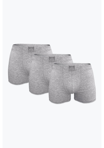 Malabadi Erkek 3'lü Gri Premium Collection Modal Boxer 3m251