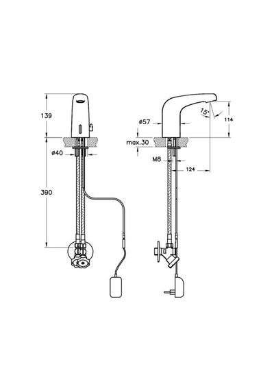 Artema A47104 Aquasee Wing Elektrikli Çift Girişli Fotoselli Lavabo Bataryası