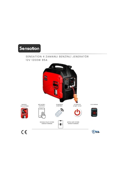 Sensation 24 Volt Dc 4 Zamanlı Jeneratör 1800w 62a Otomatik Akü Şarj Özellikli Karavan,tekne