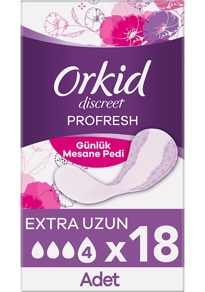 Orkid Discreet Profresh Günlük Mesane Pedi Extra Uzun 18'li