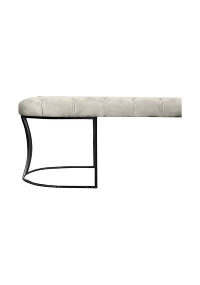 Viego Siyah Bench Puf KREM