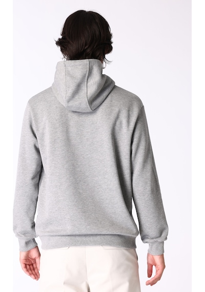 Limon Gri Melanj Erkek Kapüşon Relaxed Düz Sweatshirt L4wm-swt9501