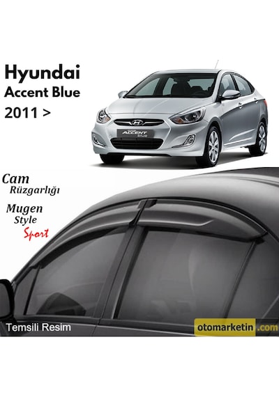 Hyundai Accent Blue Mugen Cam Rüzgarlığı