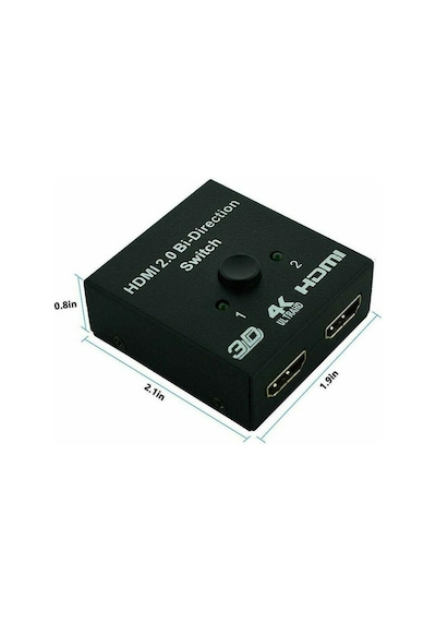 Maxgo MG-2162 2 Port Çift Yönlü 4K HDMI Çoklayıcı Splitter Switch Çoğaltıcı