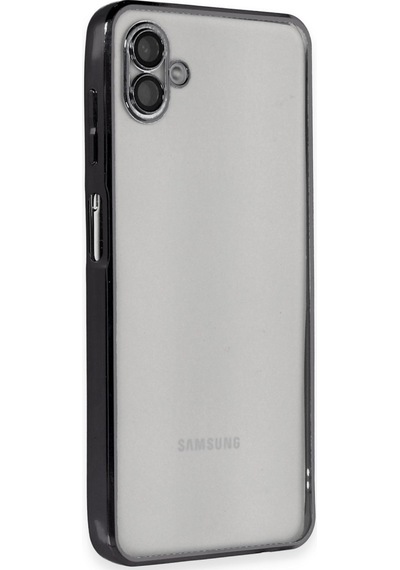 Galaxy A04 Kılıf Razer Lensli Silikon - Siyah