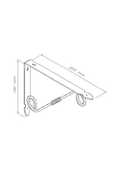 Ferforje Dekoratif Raf Altı Raf Ayağı Konsol Beyaz 25 Cm N11.25934