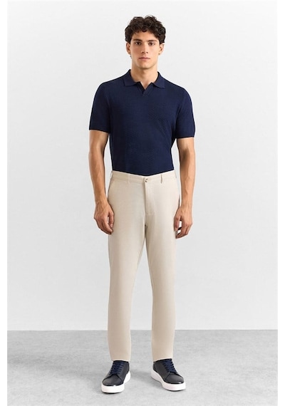 Süvari Taş Regular Düz Armürlü Normal Bel Casual Pantolon Spn2016600004-s01