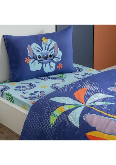 Taç Lisanslı Disney Stitch Aloha Tek Kişilik Pamuk Nevresim Takımı 100 000000001000051242 Çok Renkli