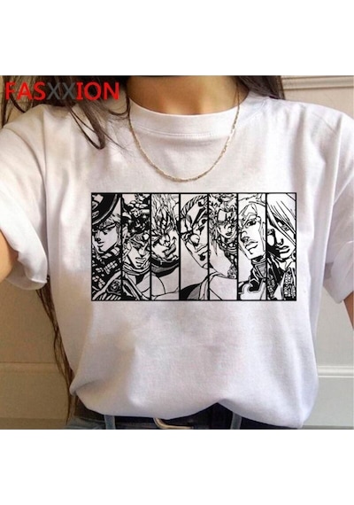 Noıssey Kırmızı Etiket Gala Jojo Tuhaf Macera T-shirt Model451 16948 Beyaz
