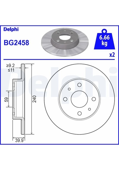 Fren Disk - Alfa Romeo 145, 155, 33, 500, Panda, Punto, Tipo, Bravo, Seicento, Barchetta, Coupe, Cinquecento, Marea, Brava, Palio, Tempra, Egea - D