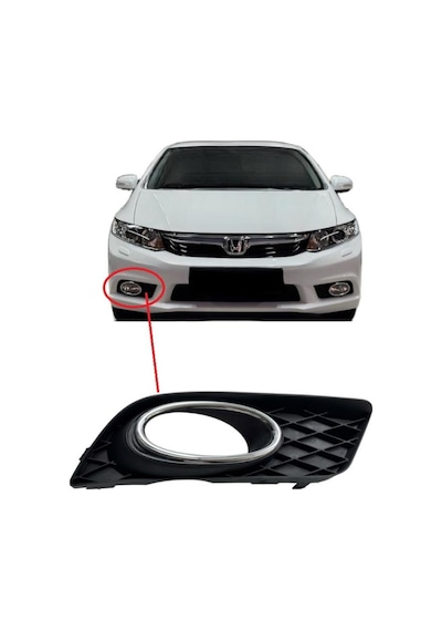 Honda Civic Sis Lamba Kapağı Sağ Nikelajlı 2012-2013-2014-2015