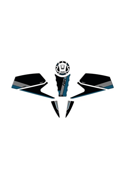 GP Kompozit CF Moto 450 NK 2024 Uyumlu Tank Pad Mavi