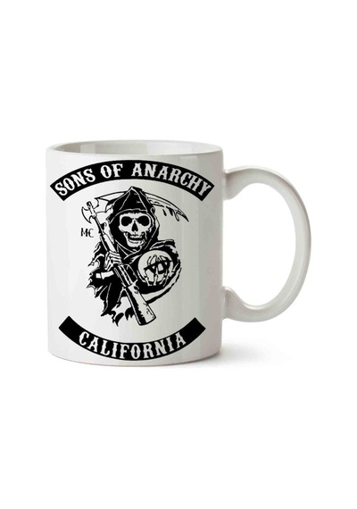 Sons Of Anarchy California Porselen Kupa Bardak Beyaz