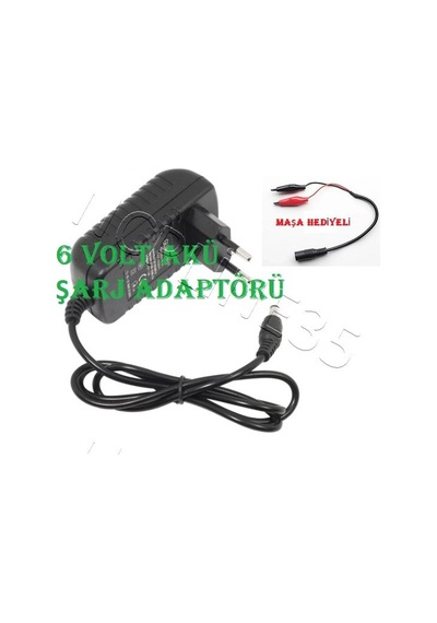 6 Volt Akü Şarj Adaptörü Çocuk Oyuncak Araçlara Uyumlu