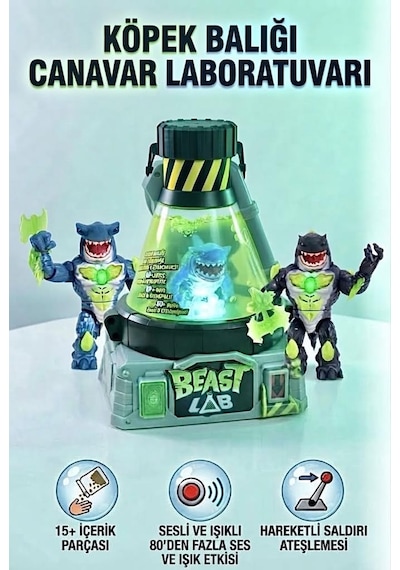 Gioc-hi Preziosi Lisanslı Beast Lab 80+ Ses Ve Işık Efektli Sürpriz Figürlü Bilim Ve Deney Seti