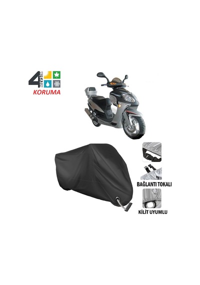 Yuki Lb150T-9 Motosiklet Brandası ( Kilit Uyumlu - Siyah