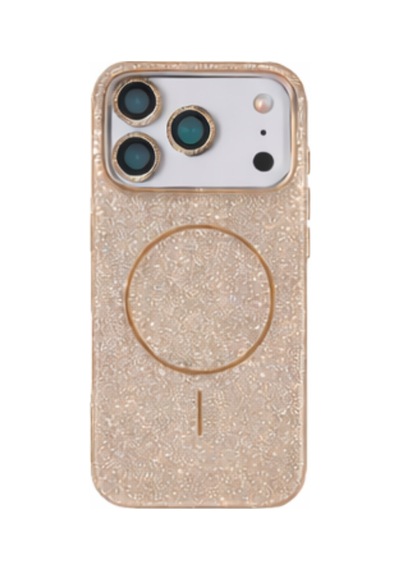 Apple Uyumlu iPhone 17 Magsafe Lens Koruma Camı li Simli Kutup Silikon Kılıf Desert