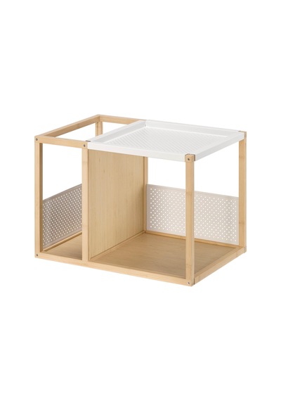 Komodin, Bambu-beyaz, 39x39x56 Cm Komodin, Bambu-beyaz, 39x39x56 Cm