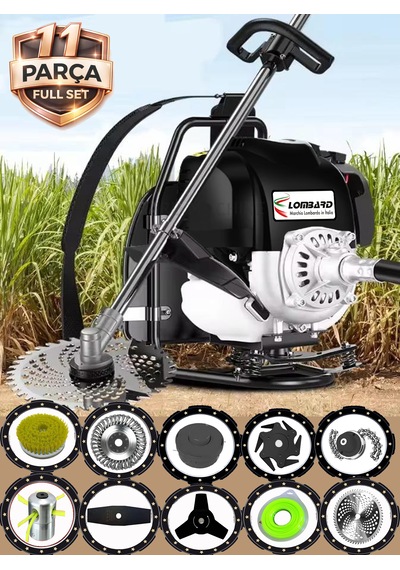 Cros Lombard Iıtaly Venezıa V-tec 800 Sırt Tipi Benzinli Ot Çalı Çim Biçme Tırpanı+ Tam Bahçe Setli Hali Yıkamalı