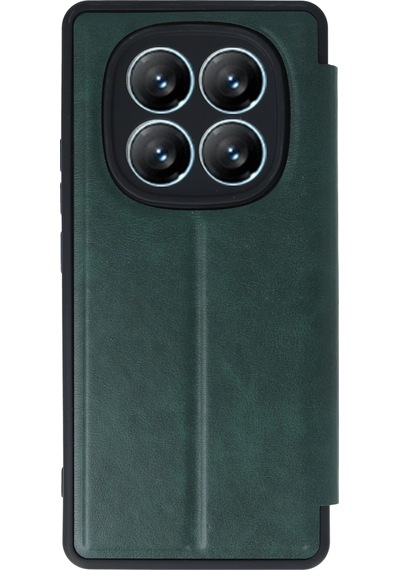 Newface Xiaomi Redmi Note 14 Pro 5g Kılıf Flip Cover - Glblseme - 40 Koyu Yeşil