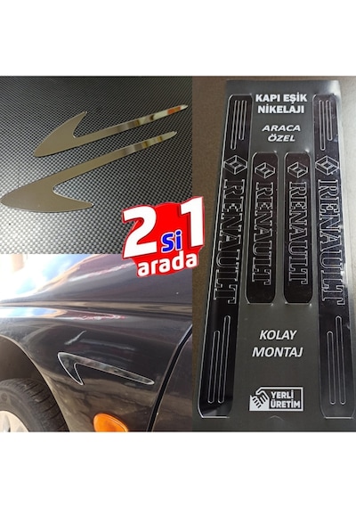 Renault Symbol Kapı Eşiği Set + Çamurluk Vent Krom Görsel