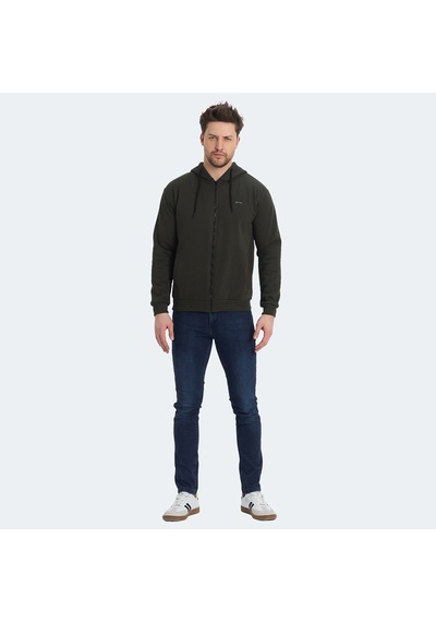 Slazenger KOZZAX IN Erkek Sweatshirt Haki