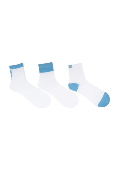 The Socks Company 978p 3 Çift Pamuk Kadın Tenis Çorap Çok Renkli