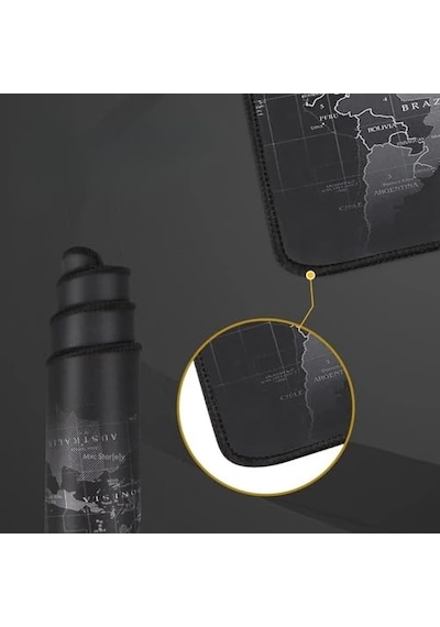 Mcstorey 90x40 Cm Mouse Pad, Dünya Haritası Desenli Büyük Mouse Pad, Kaymaz Kauçuk Tabanlı, Dikişli Kenarlı 3 Mm Klavye Ve Mouse Altlığı, Xxl Desk Mat, Ofis Ve Gaming Masa Pedi