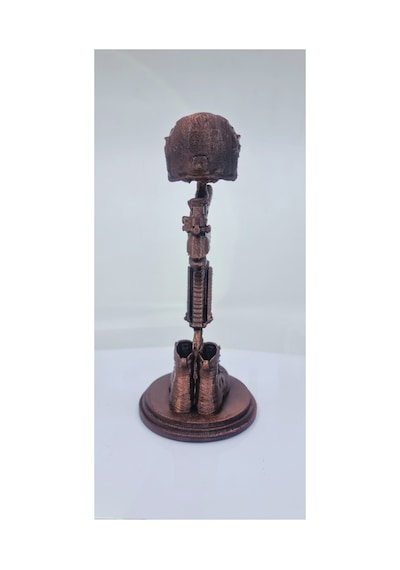 Falden Soldier Askeri Anıt Biblo Figür 20cm Metalik