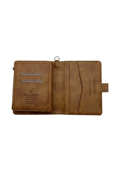 Watchofroyal Boardingpass Coffee Deri Cüzdan Ve Pasaportluk Kahve