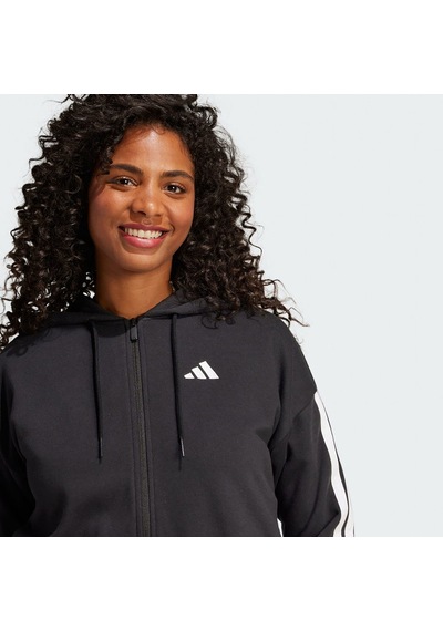 Black/whıte Adidas Kadın Günlük Kapşonlu Tek Üst W 3s Ft Fz Hd Je0052 Siyah