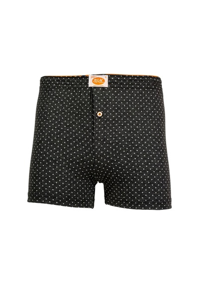 Bsm Erkek %100 Pamuklu Yıldız Baskılı Düğmeli Yumuşak Doğal Boxer Antrasıt/2xl Kırmızı