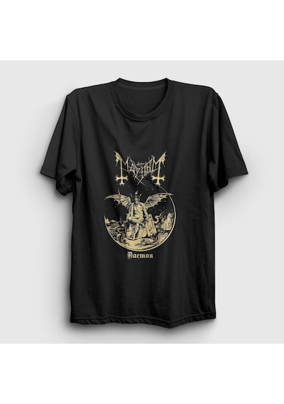 Presmono Unisex Daemon Mayhem T-shirt Siyah
