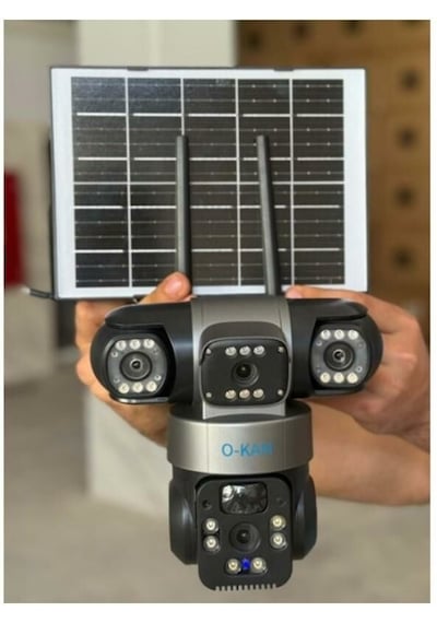 O-kam 6060 4g Sim Kartlı 6mp Ptz 3 Lens Solar Ip Kamera