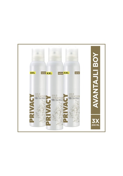 Privacy Gold Sensation Kadın Sprey Deodorant 3 x 200 ML