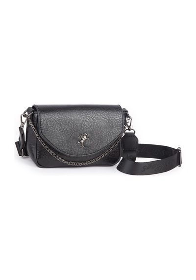Nas Bag Mini Kapaklı Çapraz Çanta En 20 Cm , Boy 12 Cm Siyah Victoria